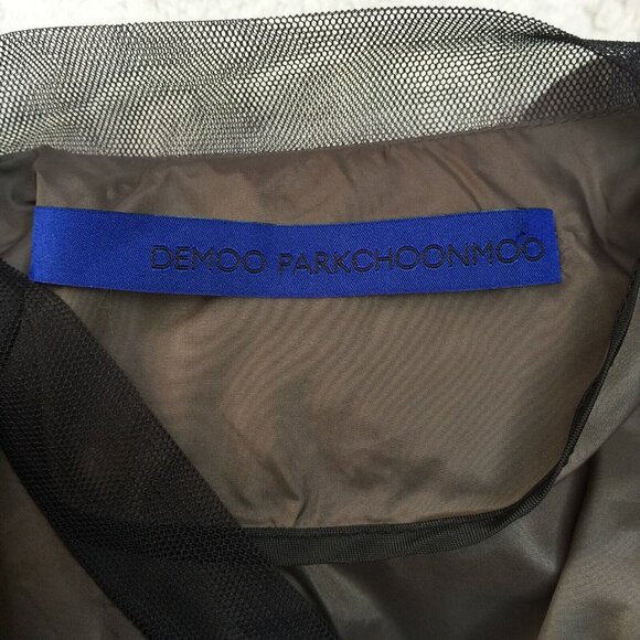 Demoo Parkchoonmoo Windbreaker Jacket Mesh Panels Brown Short Sleeve Lightweight - Picture 3 of 8